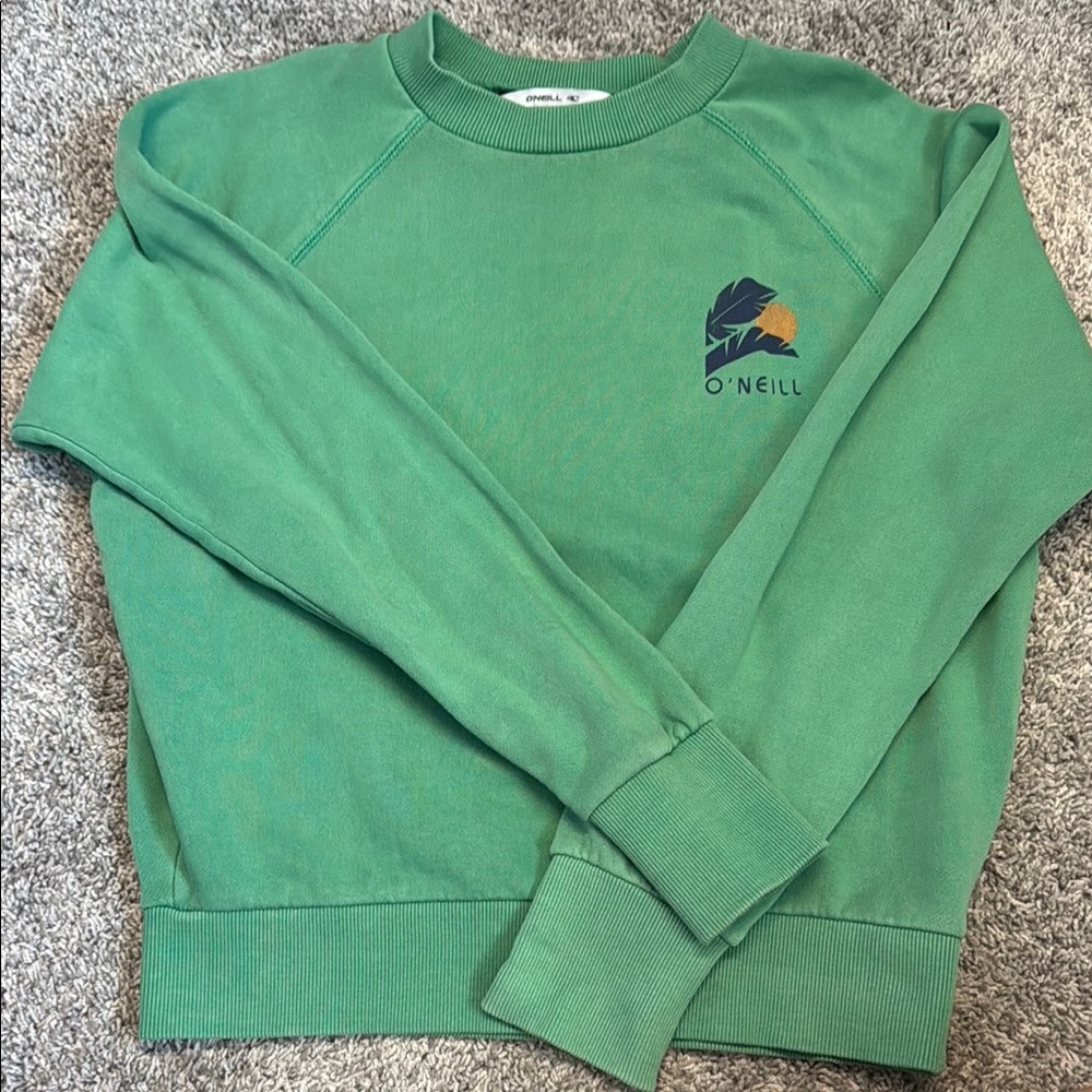 O'Neill Green Crewneck Sweatshirt Classic Style